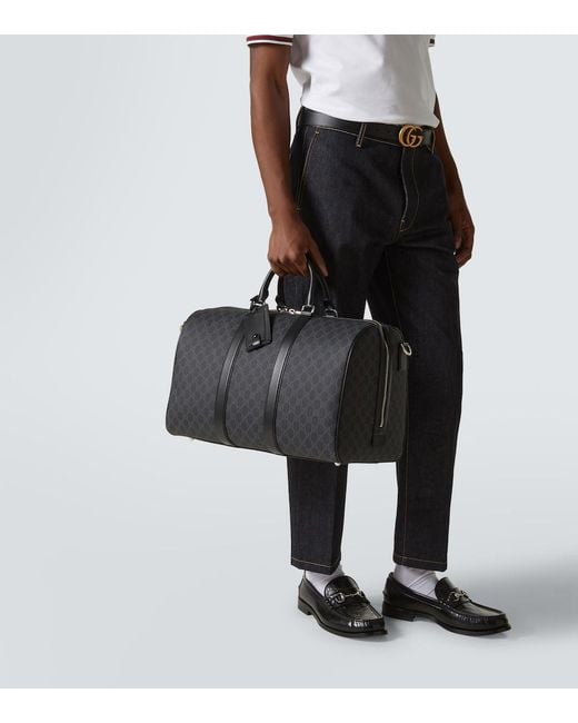 Gucci Black Gg Large Duffle Bag for men