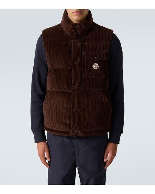 Chaleco De Plumas Agen De Pana De Algodon Moncler de hombre de color Brown