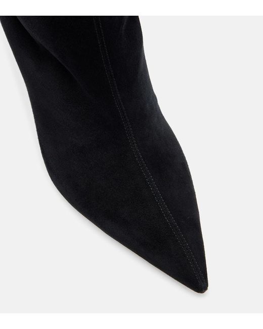 Malone Souliers Black Melina 70 Suede Knee-High Boots
