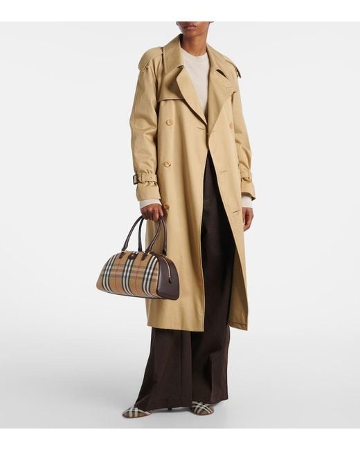Burberry Black Highlands Checked Jacquard Tote Bag