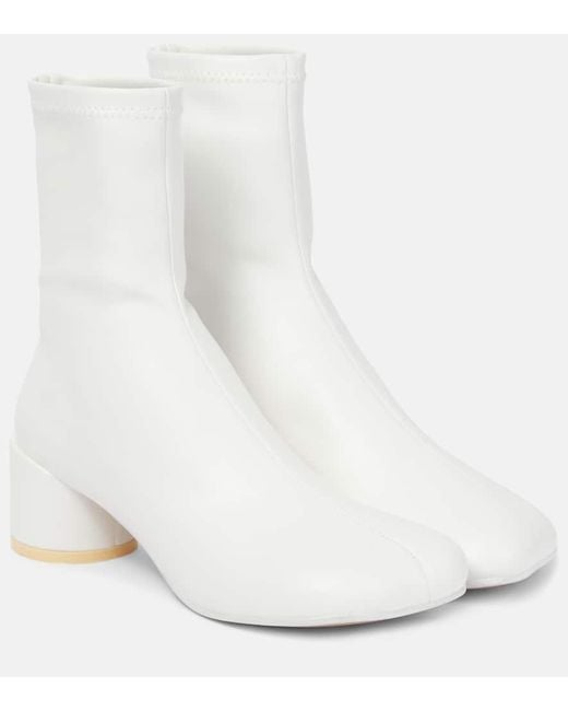 Stivaletti Anatomic in similpelle di MM6 by Maison Martin Margiela in White