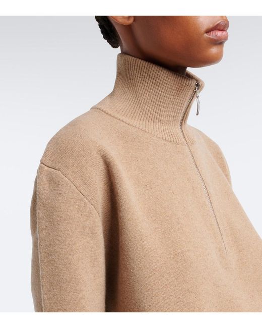 Rohe Natural Wool-Blend Half-Zip Sweater