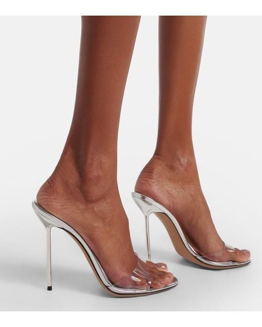 Paris Texas White Lidia 105 Patent Leather Mules