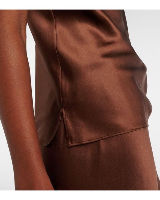 Veronica Beard Brown Sola Silk-Blend Camisole