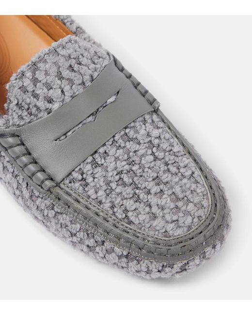 Tod's Gray Gommino Boucle Driving Shoes