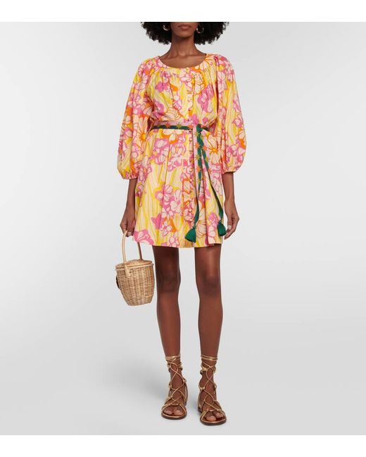 Robe En Coton A Fleurs ALÉMAIS en coloris Pink