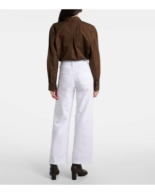 Jean Ample Le Slim Palazzo A Taille Haute FRAME en coloris White