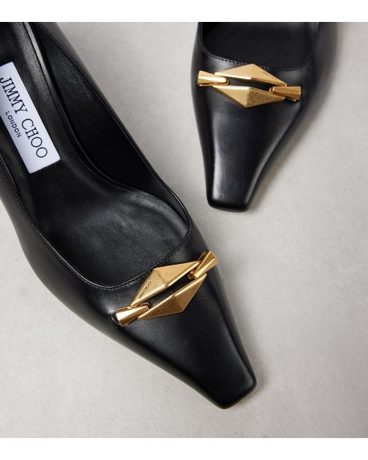 Jimmy Choo Blue Ryker 70 Leather Pumps