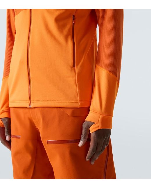 Norrona Orange Lofoten Fleece Jacket for men