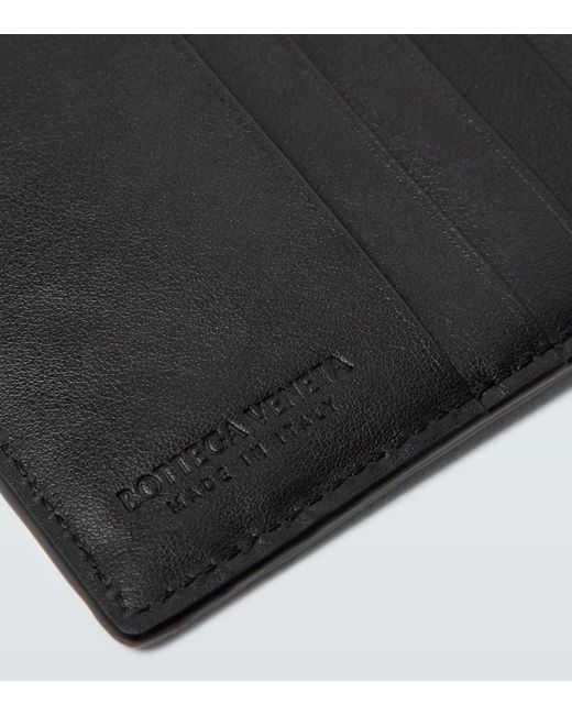 Bottega Veneta Black Folded Leather Wallet for men