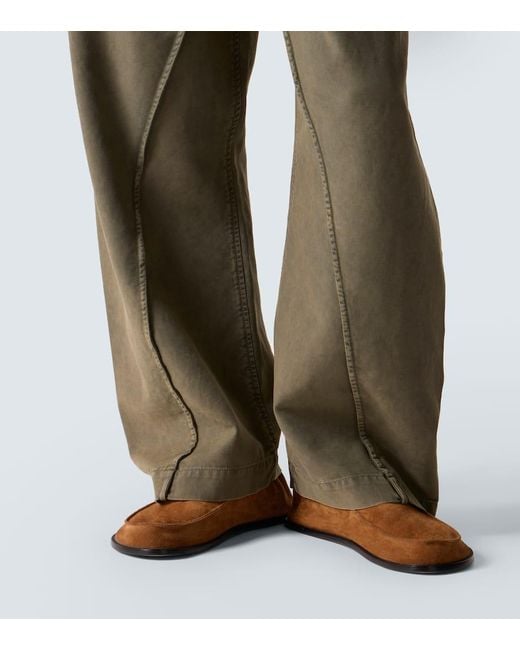 Pantaloni A Gamba Larga Twisted Seam di J.W. Anderson in Green da Uomo