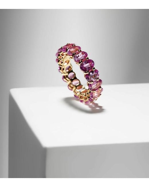 SHAY Pink 18Kt Eternity Ring With Sapphires
