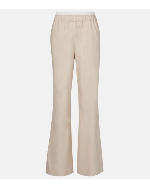Jonathan Simkhai Natural Bristol Linen-Blend Wide-Leg Pants