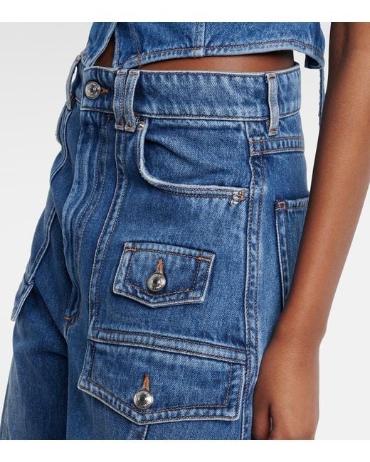 Sportmax Blue Violino Barrel-Leg Jeans