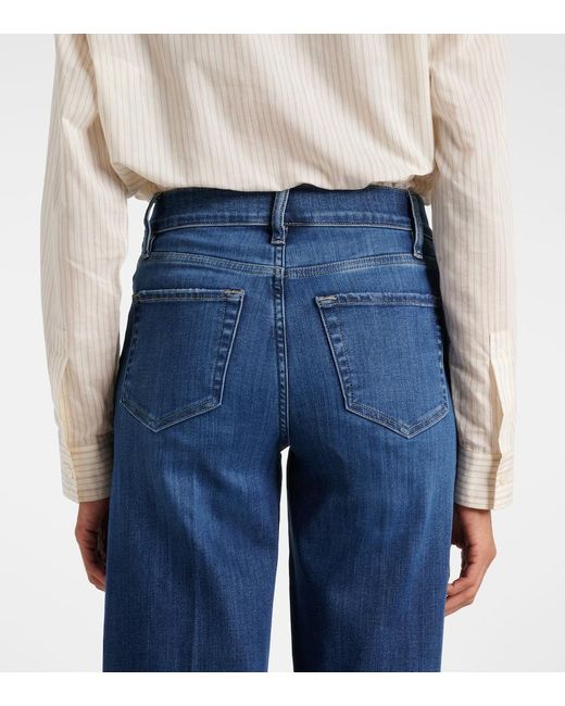 FRAME Blue Le Slim Palazzo Wide-Leg Jeans