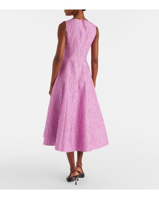 Roksanda Purple Tera Cloque Midi Dress