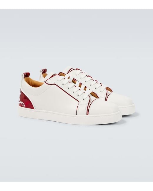 Christian Louboutin White Fun Louis Junior Leather Sneakers for men