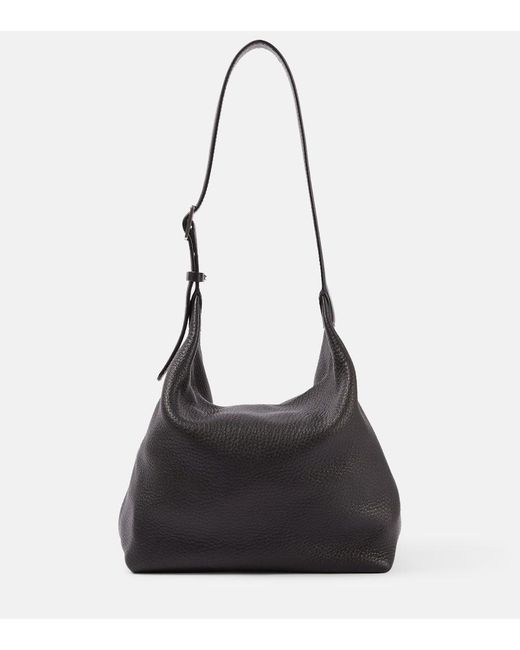 The Row Black Isa Leather Shoulder Bag