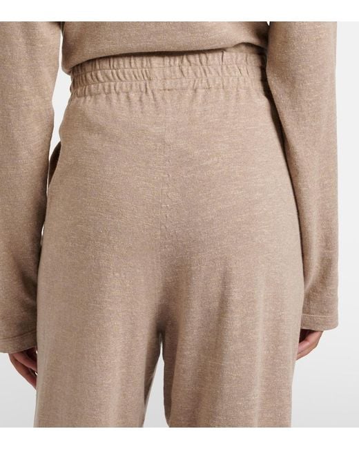 The Row Natural Nadir Cotton And Linen Straight-Leg Pants