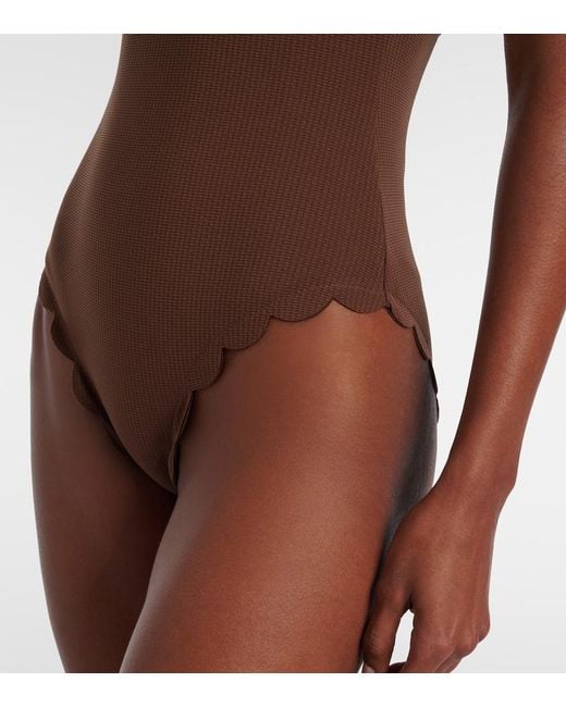 Marysia Swim Brown Palm Springs Scalloped Swimsuit