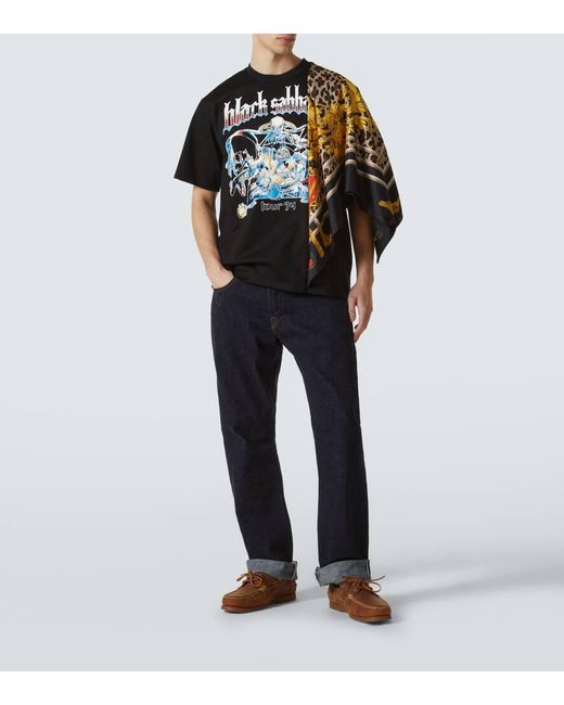 Junya Watanabe Black Sabbath Caped Cotton Jersey T-Shirt for men