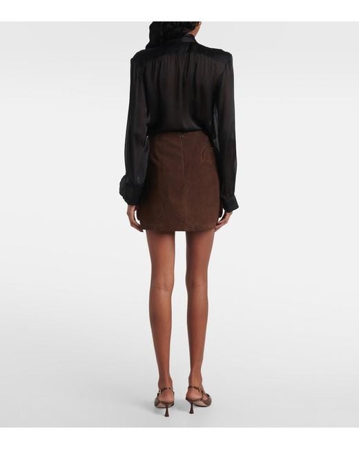 Blazé Milano Brown Coci Suede Miniskirt