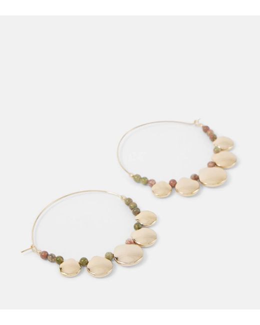 Pendientes de aro Adriel con cuentas Isabel Marant de color White