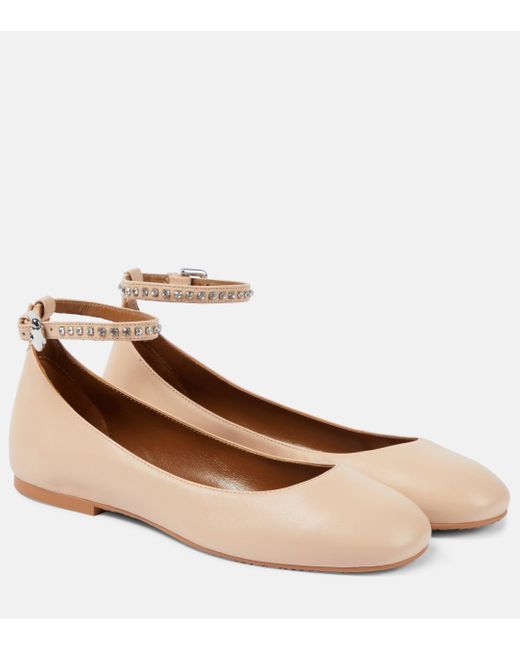 See By Chloé Brown Chany Leather Ballet Flats