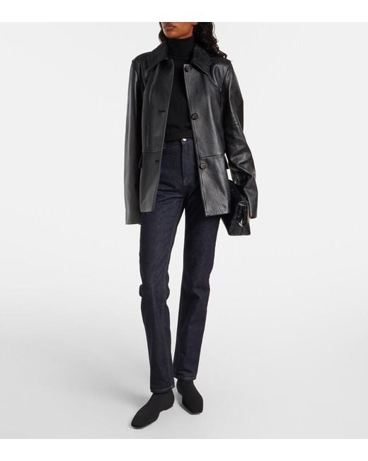 Totême  Blue High-Rise Slim Jeans