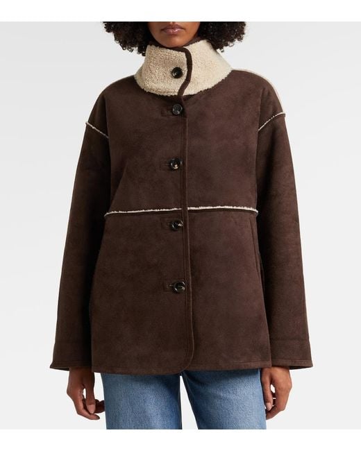 Velvet Brown Jacke Shona Mit Faux Shearling
