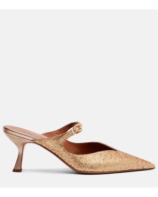 Zimmermann Brown Aura 65 Glitter Mules