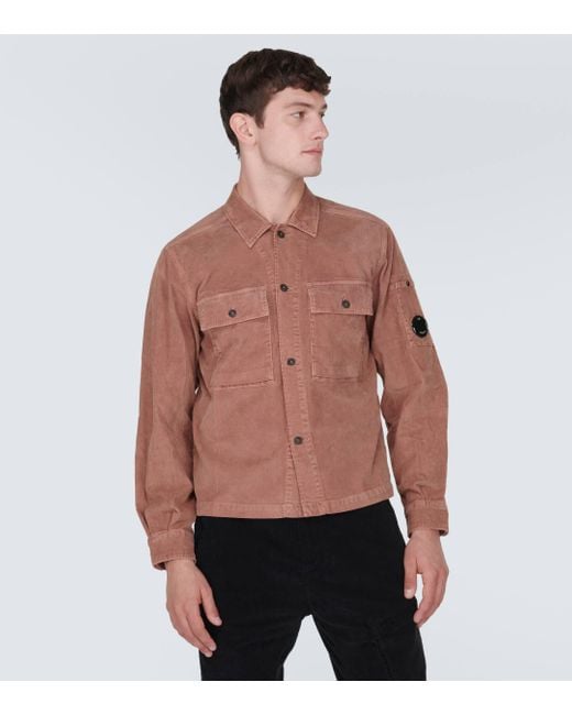 C P Company Pink Corduroy Overshirt for men