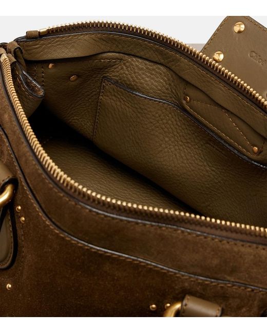 Chloé Brown Paddington Suede Shoulder Bag