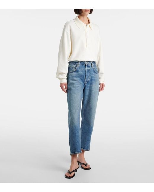 Citizens of Humanity Blue Dahlia Mid-Rise Straight Jeans