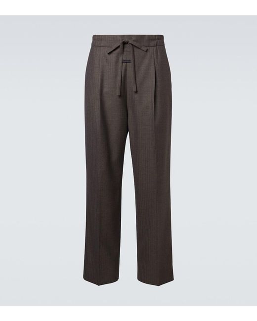 Fear Of God Gray Virgin Wool Straight Pants for men