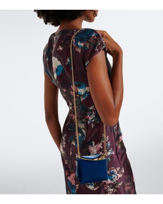 Borsa Bloom Micro di Erdem in Blue