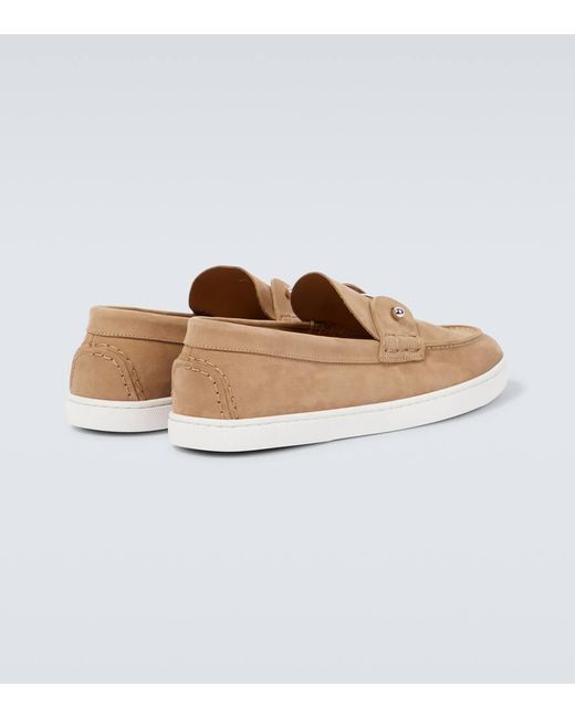 Mocassins Chambeliboat En Cuir Christian Louboutin pour homme en coloris White