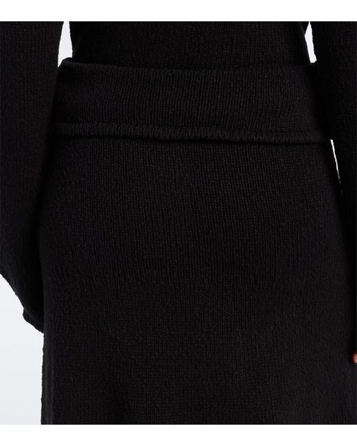 AYA MUSE Black Ken Cotton Midi Skirt