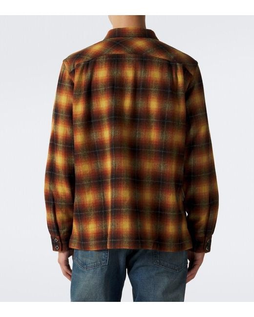 RRL Brown Plaid Wool-Blend Shirt for men