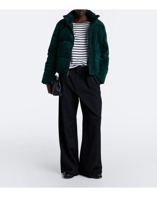 Polo Ralph Lauren Green Cotton Corduroy Down Jacket