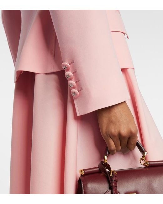 Dolce & Gabbana Pink Wool-Blend Jacket