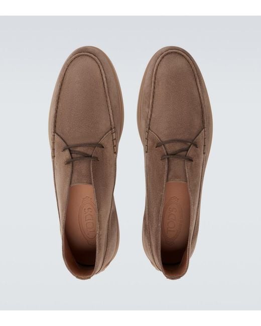 Tod's Brown Suede Desert Boots for men