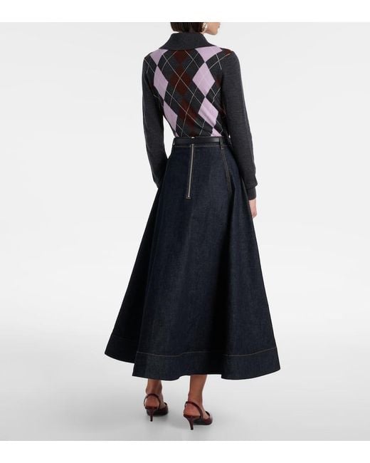 Self-Portrait Blue Jeansrock