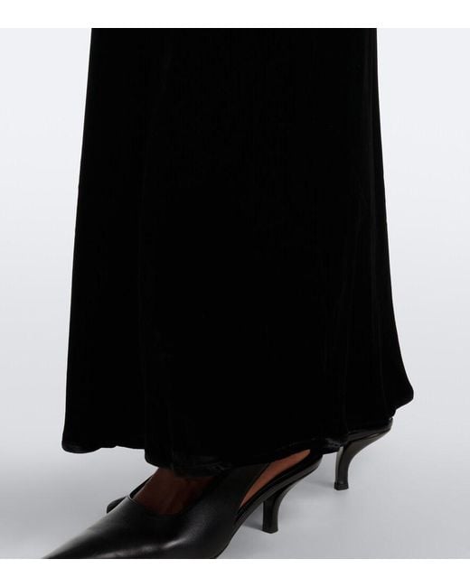 Rohe Black Velvet Maxi Skirt