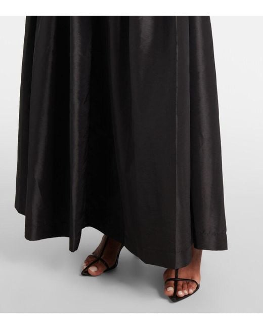 Jonathan Simkhai Black Julip Belted Taffeta Gown