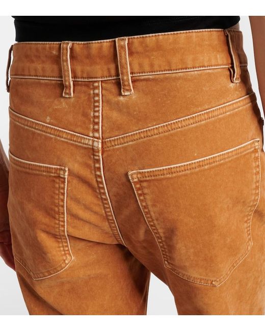 Rabanne Orange High-Rise Straight Jeans