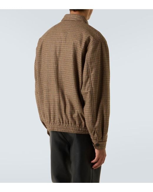 Saint Laurent Brown Houndstooth Blouson for men