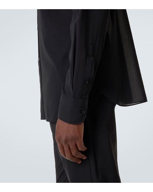 Tom Ford Hemd Aus Baumwoll-Voile in Black für Herren