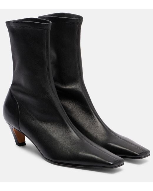 Khaite Black Ankle Boots Arizona 50 Aus Leder