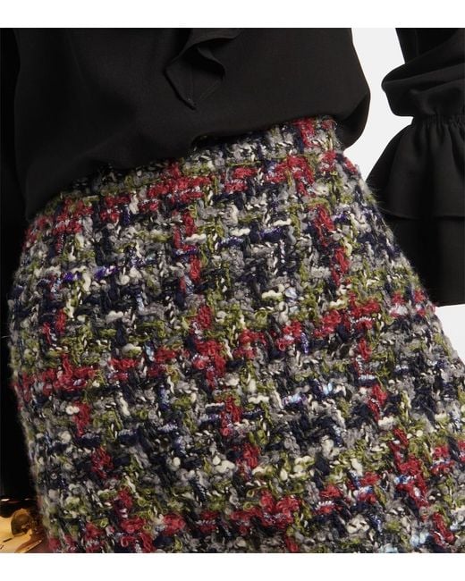 Etro Multicolor Wool-Blend Tweed Miniskirt